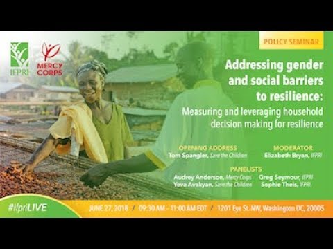 Addressing gender and social barriers to resilience: Measuring and leveraging household decision making for resilience
